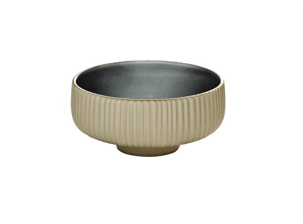 NARA bolle rund m. relieff Ø:120mm Grå Steingods - Ø:120mm H:56mm 0,33ltr